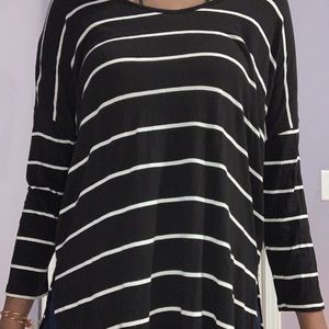 oversized striped top